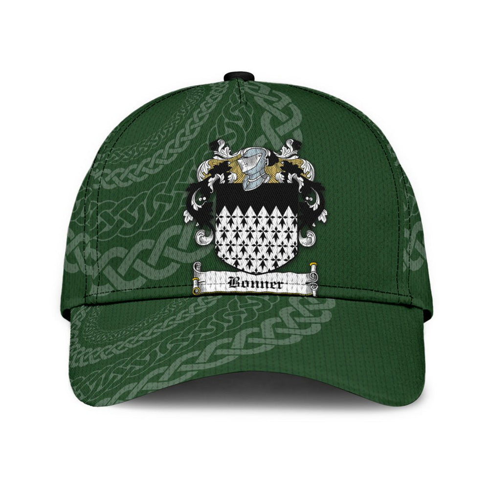 Clan Bonner Coat Of Arms - Irish Family Crest St Patrick's Day Classic CapCD18 Classic Cap - Bonner Coat Of Arms St Patrick's Day Classic Cap Irish Cap   