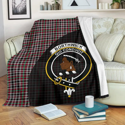 Clan Borthwick Ancient Tartan Crest Blanket Wave Style