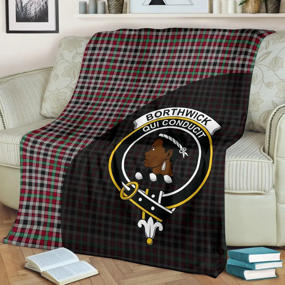 Clan Borthwick Ancient Tartan Crest Blanket Wave Style XJ88 Clan Borthwick (Borthwick Tartan) Tartan Today   
