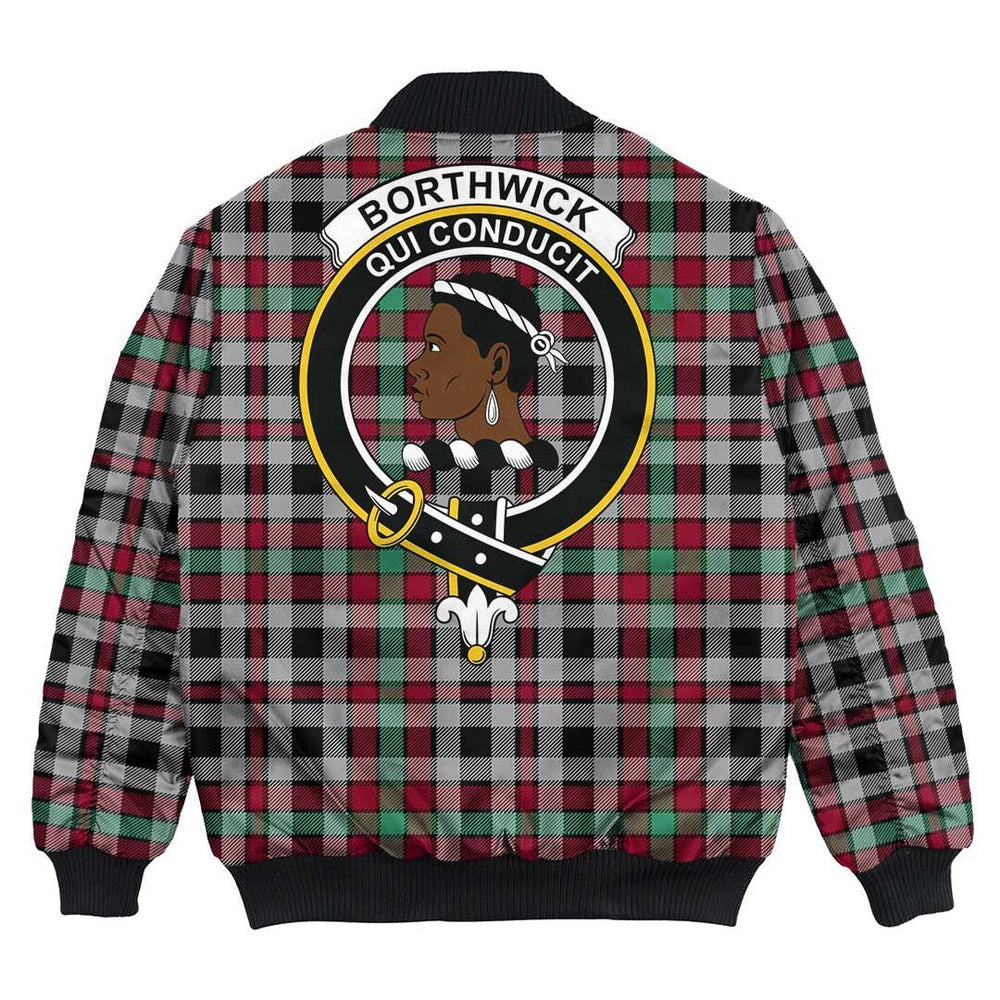 Clan Borthwick Ancient Tartan Crest Bomber Jacket ZF75 Clan Borthwick (Borthwick Tartan) Tartan Bomber Jacket   