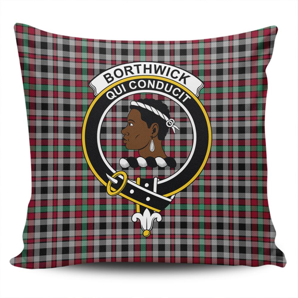 Clan Borthwick Ancient Tartan Crest Pillow Cover GR55 Clan Borthwick (Borthwick Tartan) Tartan Today   