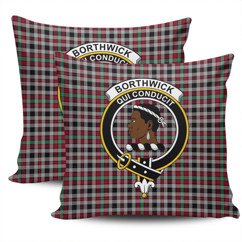 Clan Borthwick Ancient Tartan Crest Pillow Cover GR55 Clan Borthwick (Borthwick Tartan) Tartan Today   