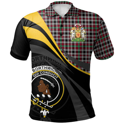 Clan Borthwick Ancient Tartan Polo Shirt - Royal Coat Of Arms Style