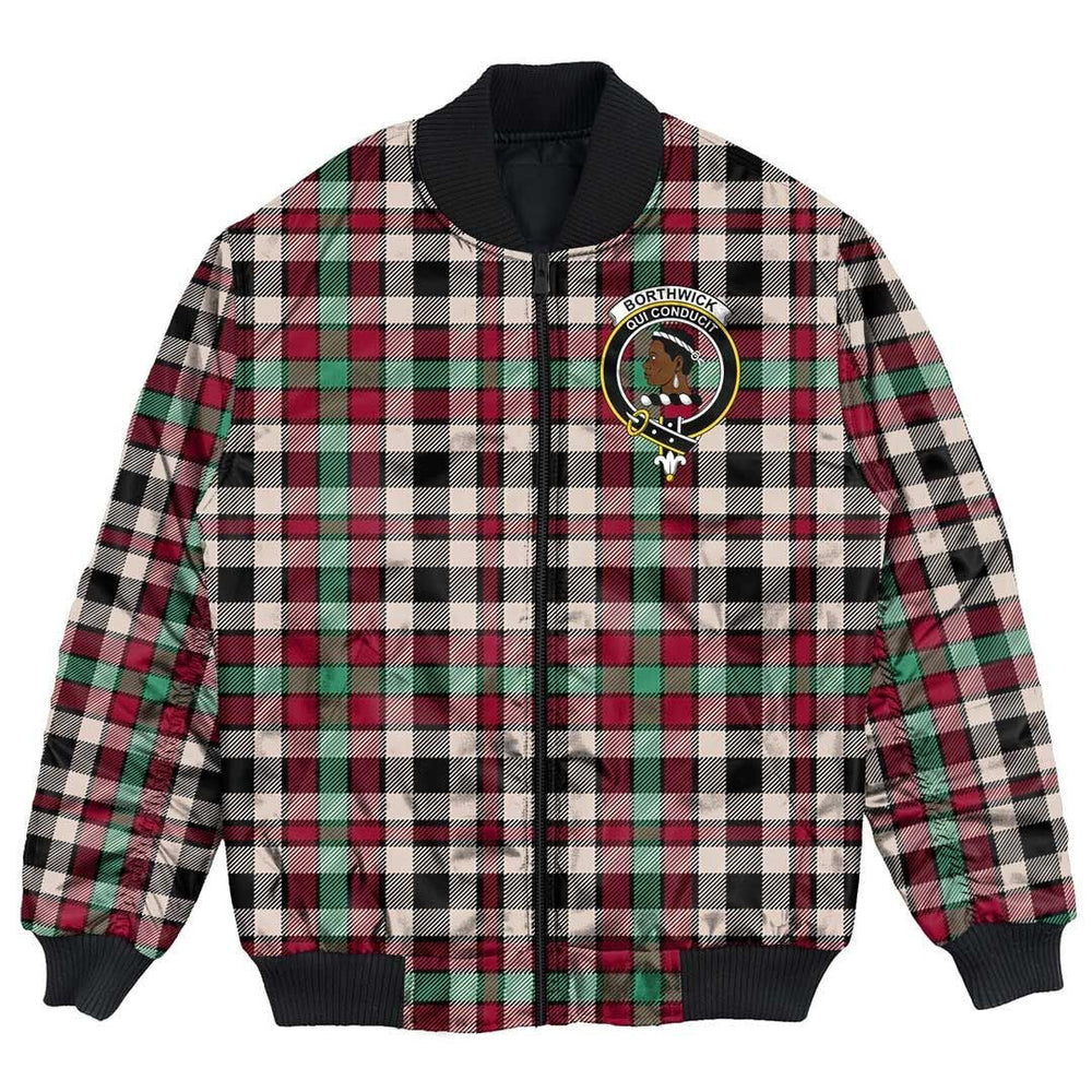 Clan Borthwick Dress Ancient Tartan Crest Bomber Jacket XR75 Clan Borthwick (Borthwick Tartan) Tartan Bomber Jacket   