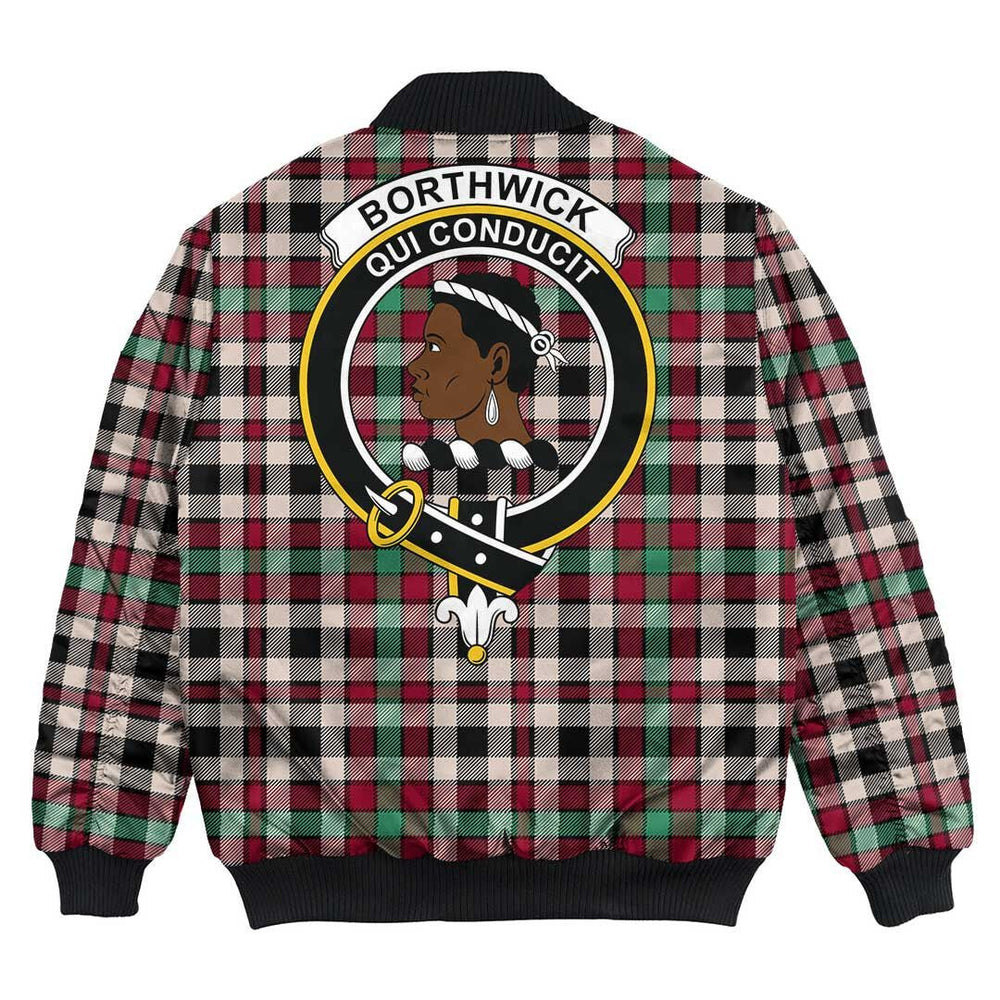 Clan Borthwick Dress Ancient Tartan Crest Bomber Jacket XR75 Clan Borthwick (Borthwick Tartan) Tartan Bomber Jacket   