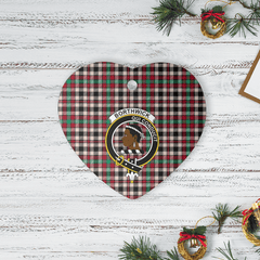 Clan Borthwick Dress Ancient Tartan Crest Heart Ceramic Ornament VQ75 Borthwick Dress Ancient Tartan Tartan Christmas   