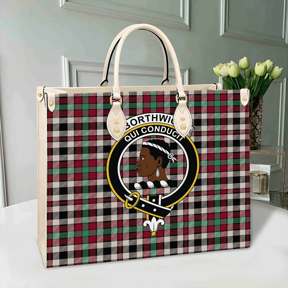 Clan Borthwick Dress Ancient Tartan Crest Leather Bag XA21 Clan Borthwick (Borthwick Tartan) Tartan Today   