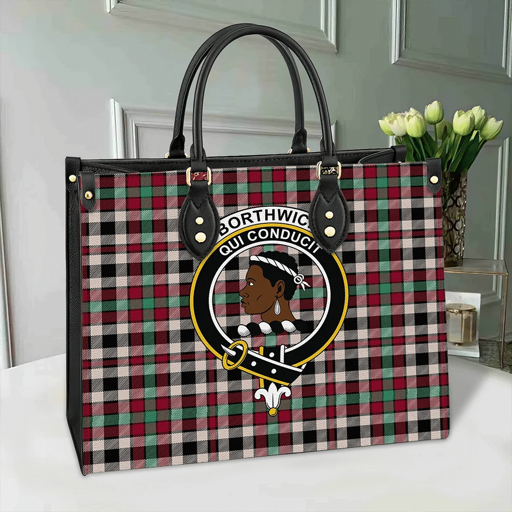 Clan Borthwick Dress Ancient Tartan Crest Leather Bag XA21 Clan Borthwick (Borthwick Tartan) Tartan Today   