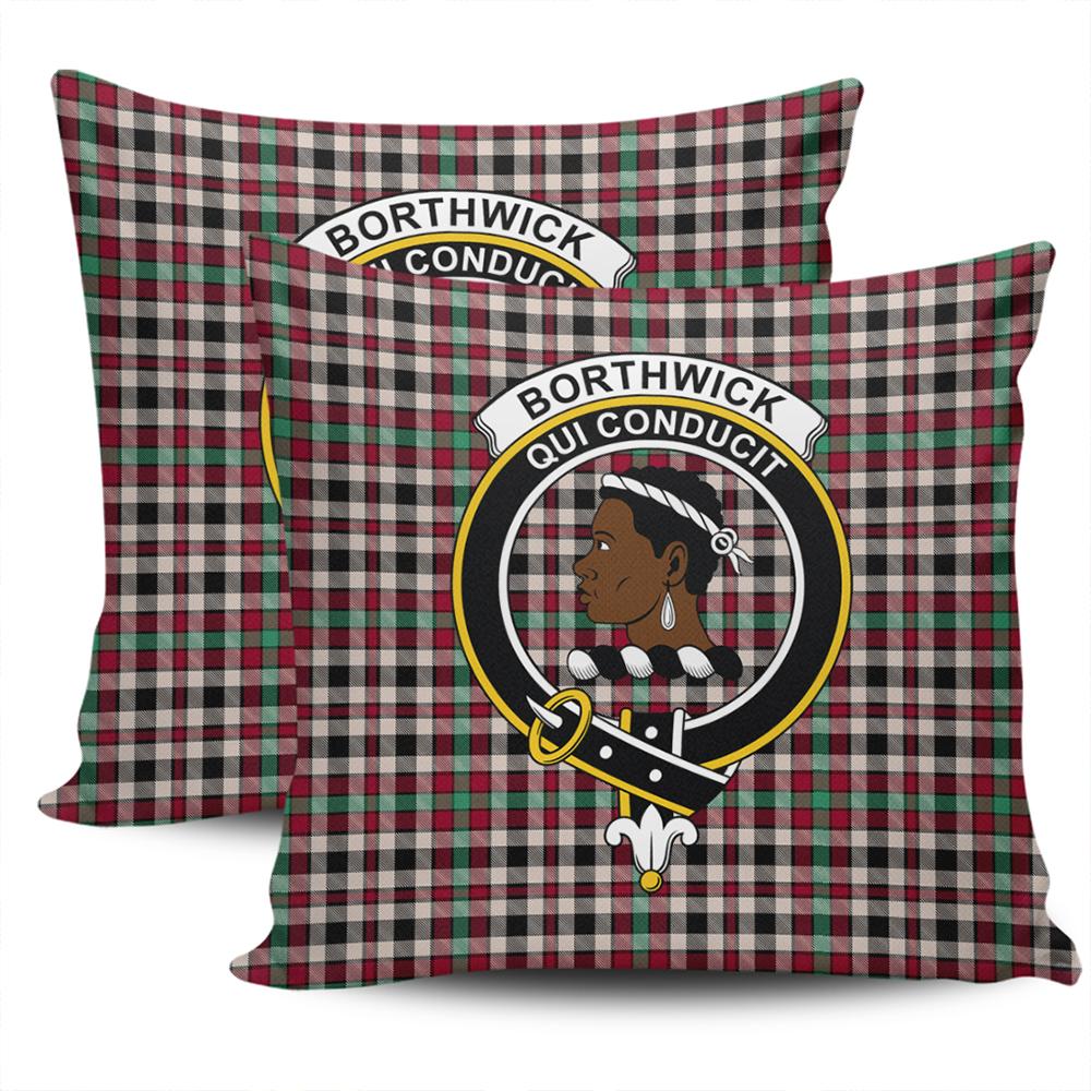 Clan Borthwick Dress Ancient Tartan Crest Pillow Cover LZ37 Clan Borthwick (Borthwick Tartan) Tartan Today   