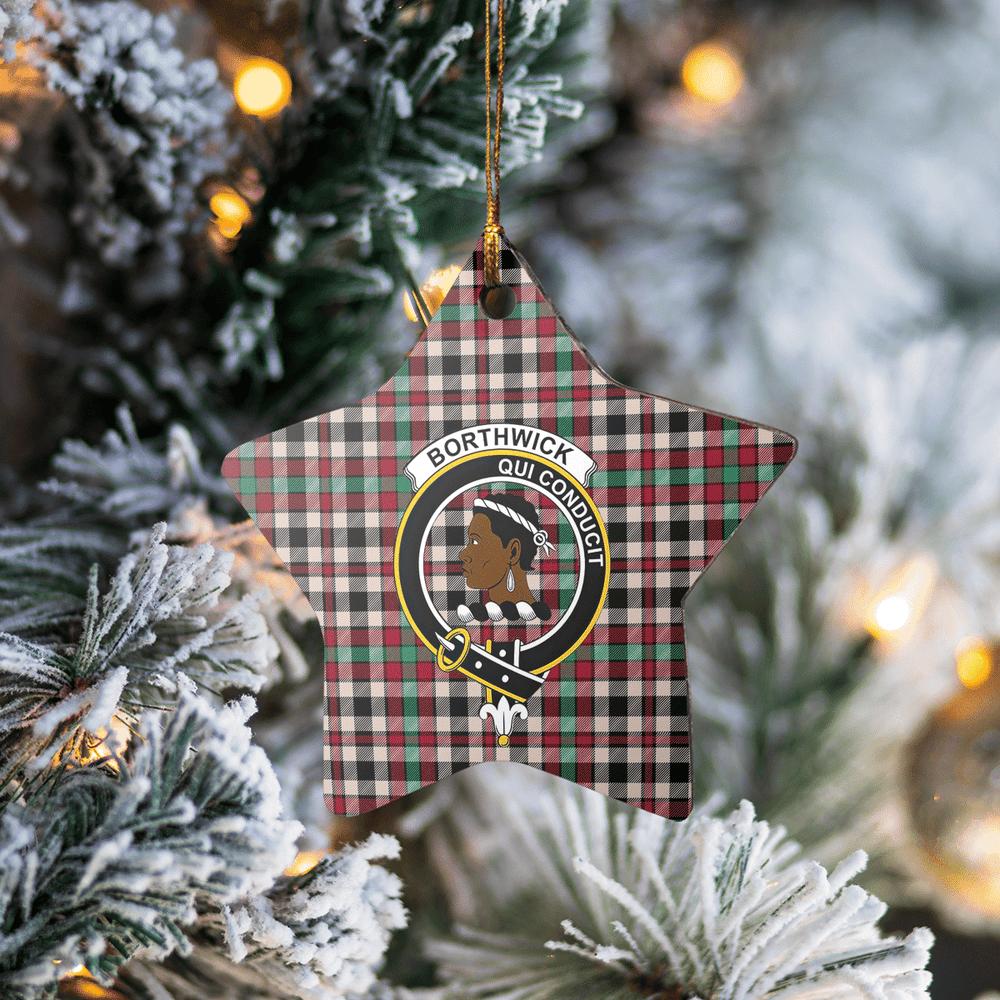 Clan Borthwick Dress Ancient Tartan Crest Star Ceramic Ornament SC67 Borthwick Dress Ancient Tartan Tartan Christmas   
