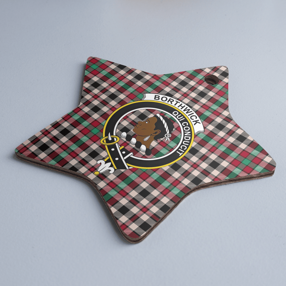 Clan Borthwick Dress Ancient Tartan Crest Star Ceramic Ornament SC67 Borthwick Dress Ancient Tartan Tartan Christmas   