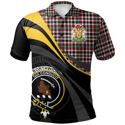 Clan Borthwick Dress Ancient Tartan Polo Shirt - Royal Coat Of Arms Style