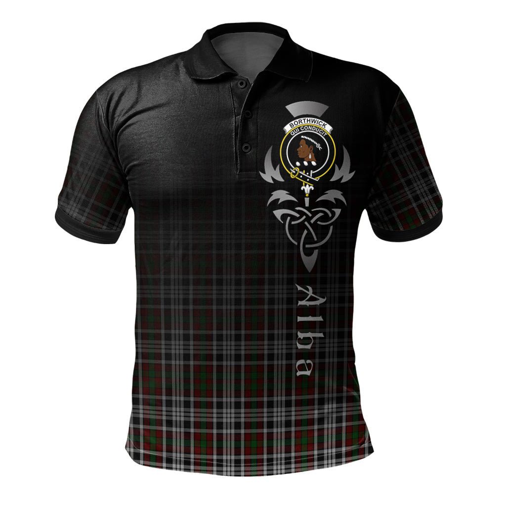 Clan Borthwick Dress Tartan Polo Shirt - Alba Celtic Style BI51 Borthwick Dress Tartan Tartan Polo   