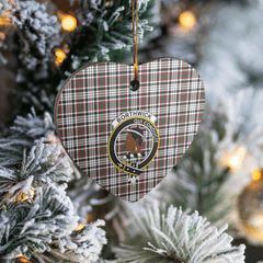 Clan Borthwick Tartan Crest Heart Ceramic Ornament HM85 Borthwick Tartan Tartan Christmas   