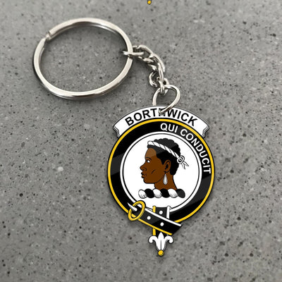 Clan Borthwick Tartan Crest Keychain