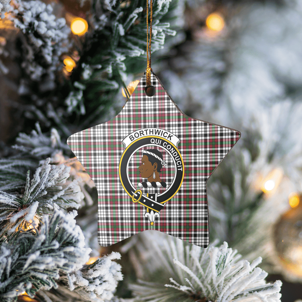 Clan Borthwick Tartan Crest Star Ceramic Ornament JB81 Borthwick Tartan Tartan Christmas   