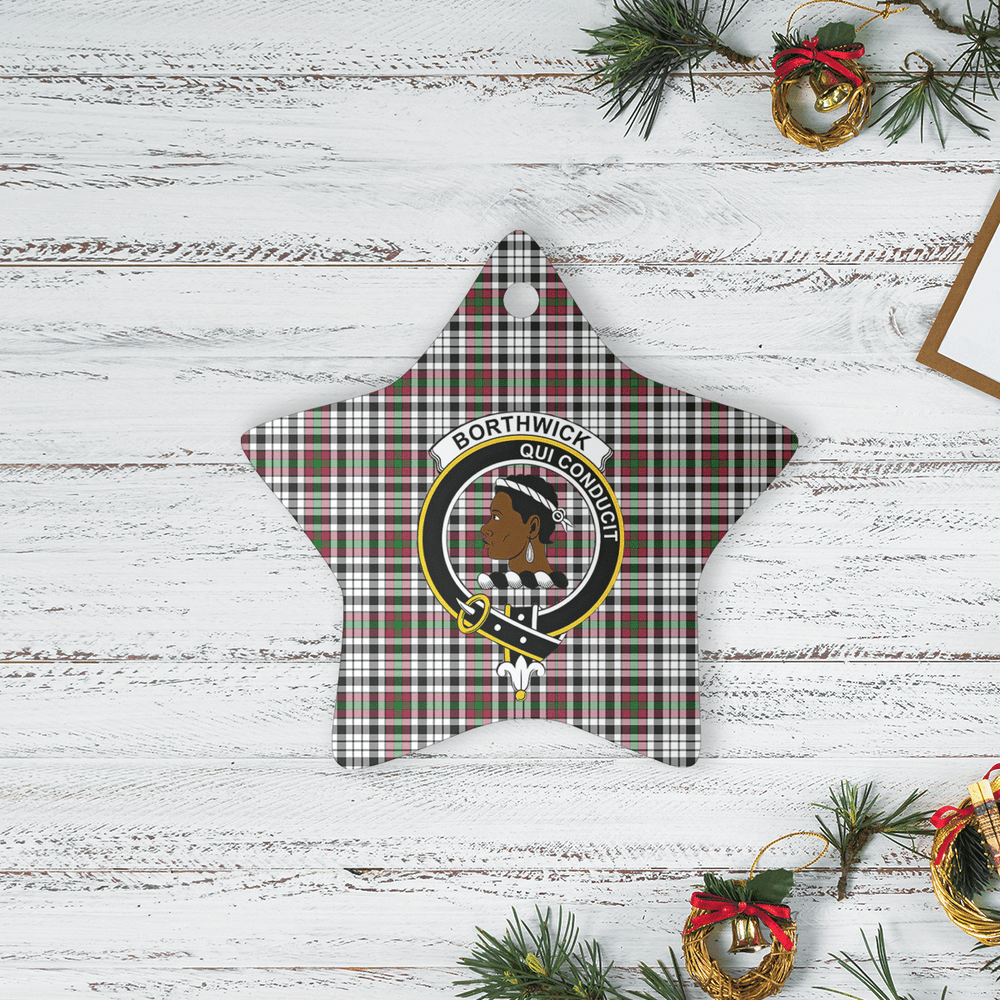 Clan Borthwick Tartan Crest Star Ceramic Ornament JB81 Borthwick Tartan Tartan Christmas   