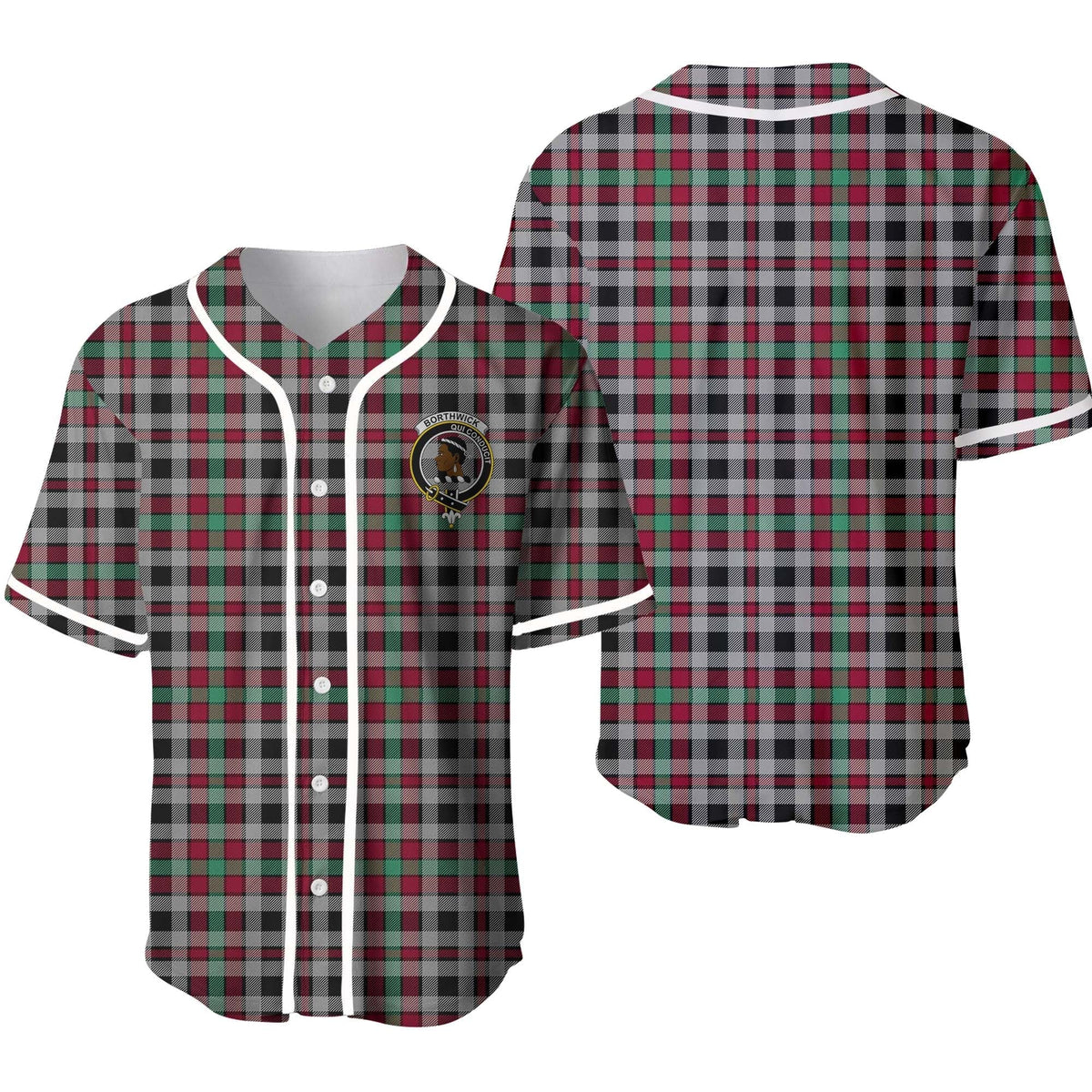 Clan Borthwick Tartan Unisex Baseball Jersey MD97UF15 Clan Borthwick (Borthwick Tartan) Tartan Today   