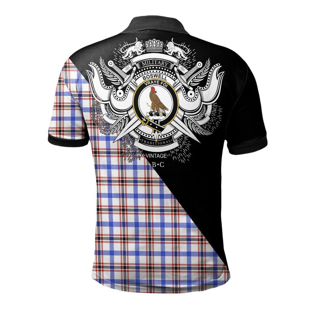 Clan Boswell Modern Clan - Military Polo Shirt BV84 Boswell Modern Tartan Tartan Polo   