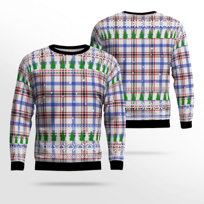 Clan Boswell Modern Tartan Christmas Ugly Sweater