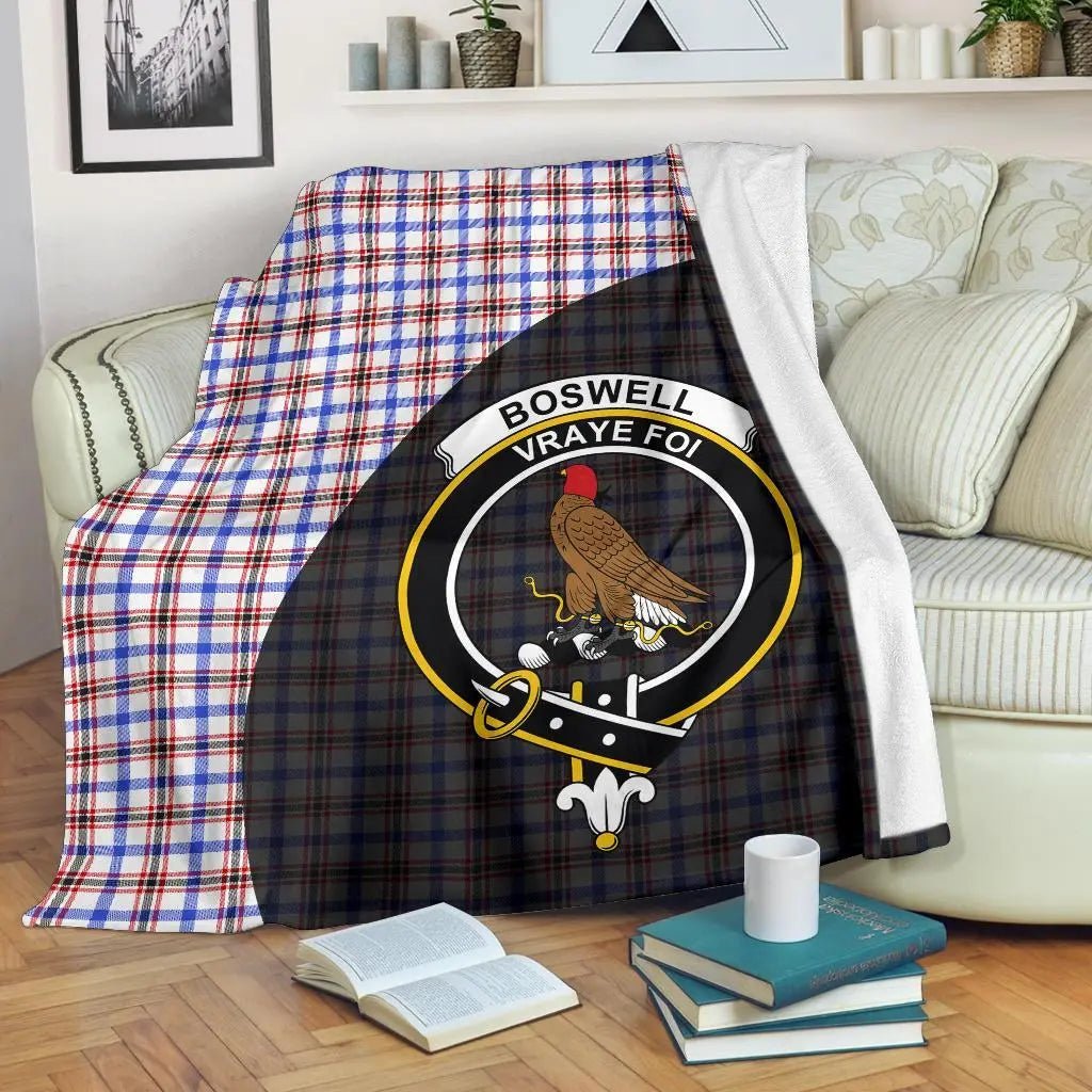 Clan Boswell Modern Tartan Crest Blanket Wave Style XA99 Clan Boswell Tartan Today   
