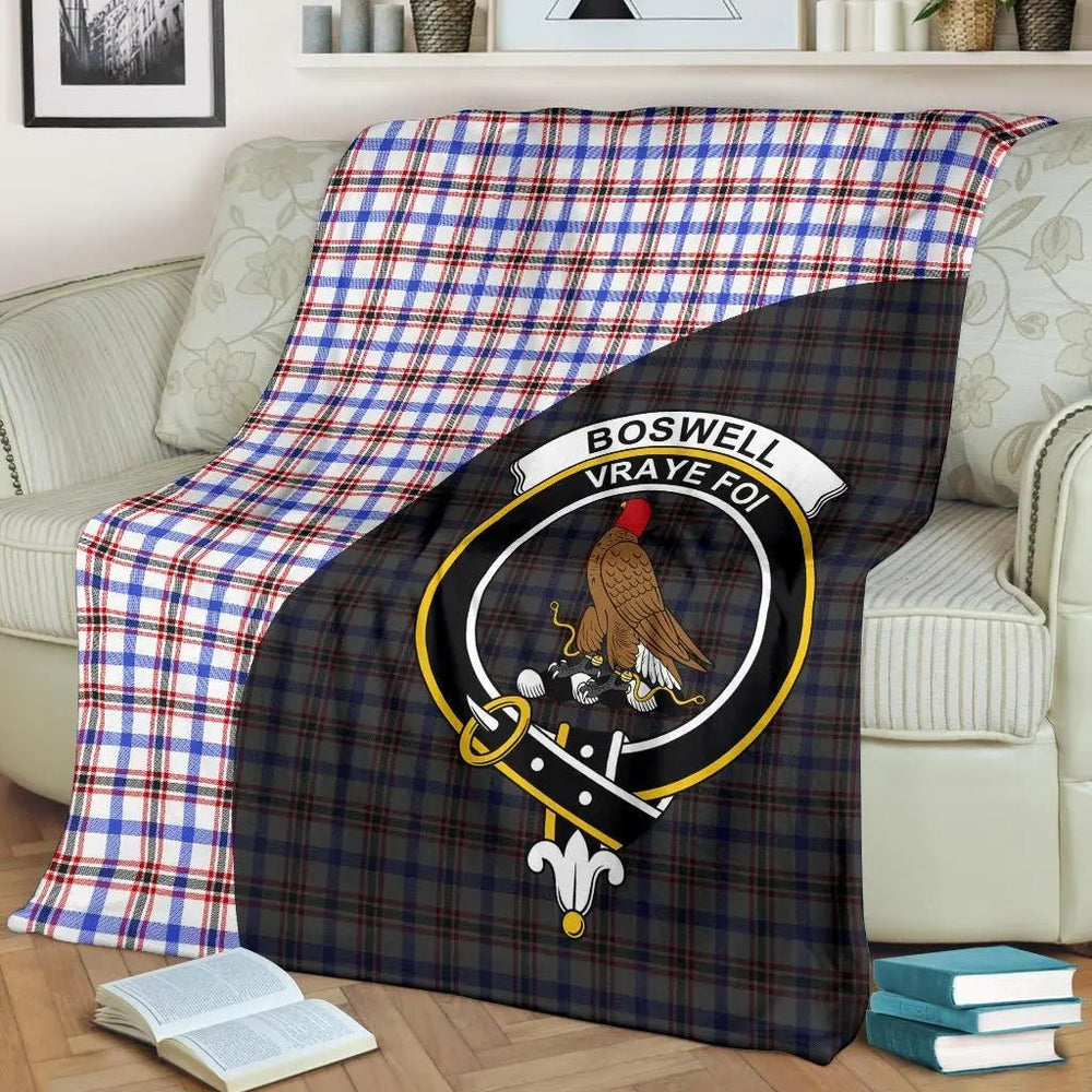 Clan Boswell Modern Tartan Crest Blanket Wave Style XA99 Clan Boswell Tartan Today   
