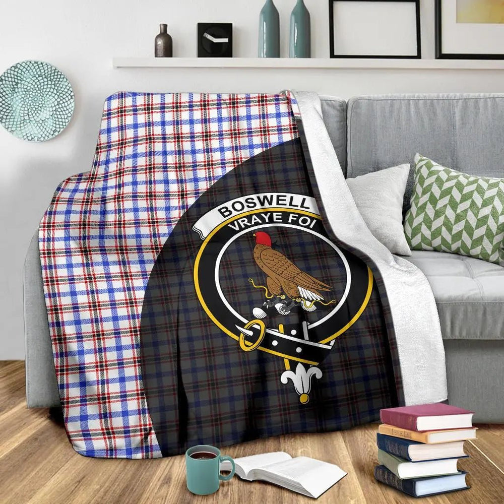 Clan Boswell Modern Tartan Crest Blanket Wave Style XA99 Clan Boswell Tartan Today   