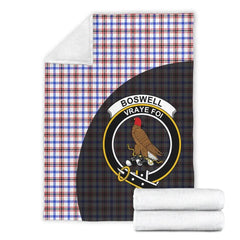 Clan Boswell Modern Tartan Crest Blanket Wave Style XA99 Clan Boswell Tartan Today   