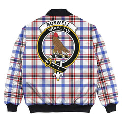 Clan Boswell Modern Tartan Crest Bomber Jacket KD71 Boswell Modern Tartan Tartan Bomber Jacket   