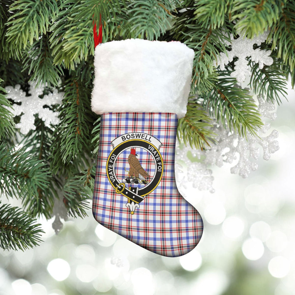 Clan Boswell Modern Tartan Crest Christmas Stocking UK11 Boswell Modern Tartan Tartan Stocking   