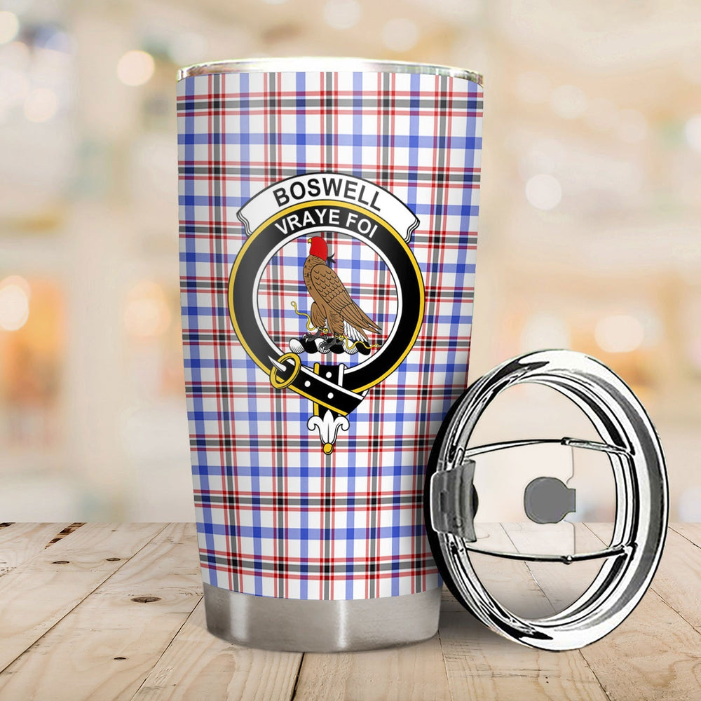 Clan Boswell Modern Tartan Crest Tumbler VR37 Clan Boswell Tartan Today   