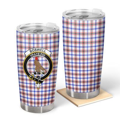 Clan Boswell Modern Tartan Crest Tumbler VR37