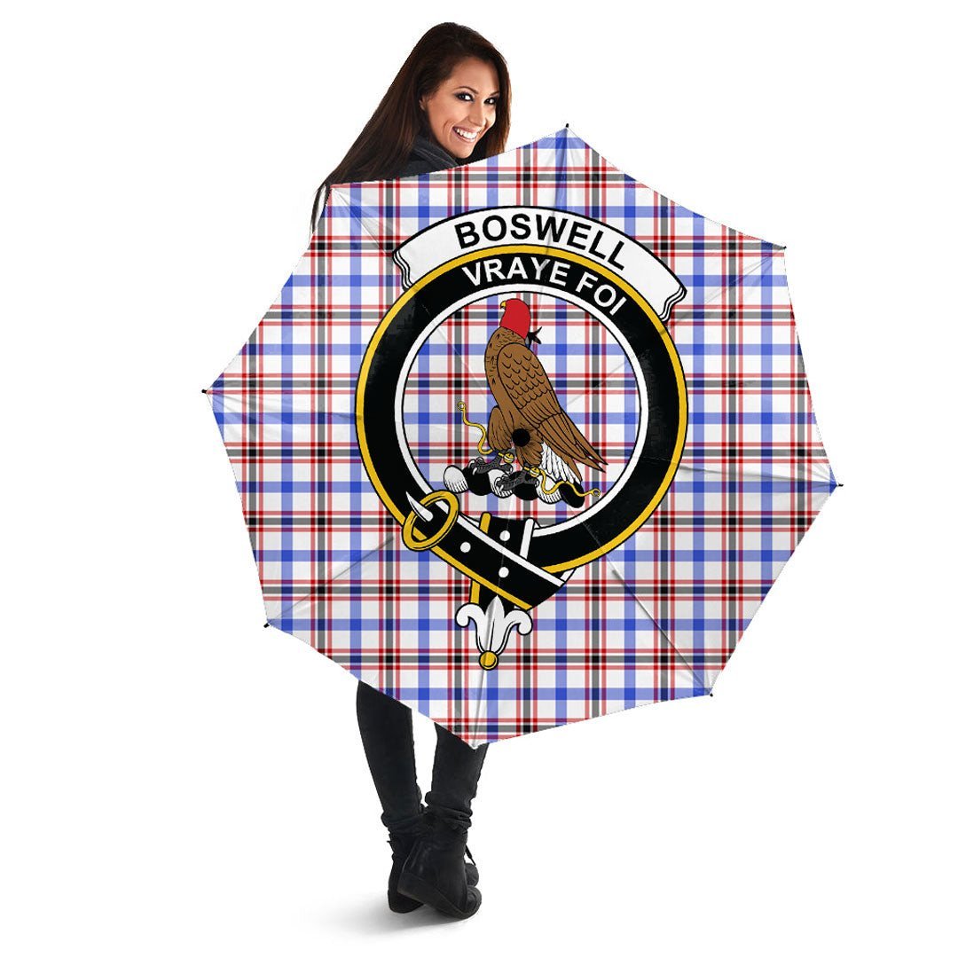 Clan Boswell Modern Tartan Crest Umbrella VY63 Clan Boswell Tartan Today   