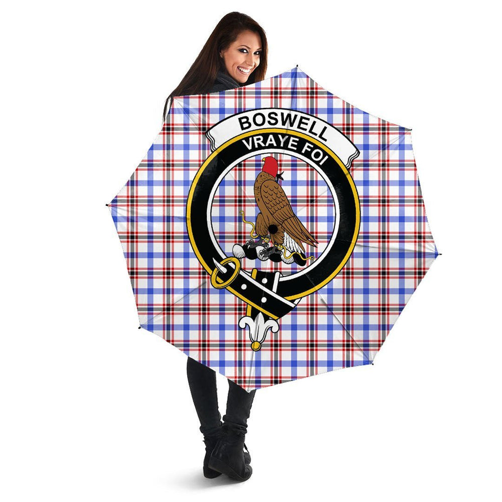 Clan Boswell Modern Tartan Crest Umbrella VY63 Clan Boswell Tartan Today   