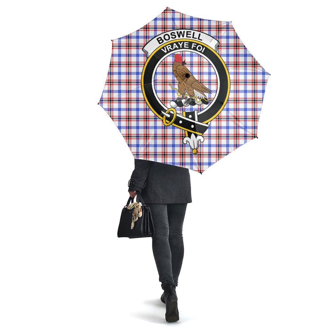 Clan Boswell Modern Tartan Crest Umbrella VY63 Clan Boswell Tartan Today   
