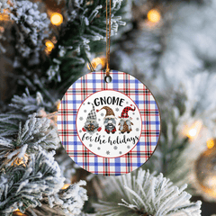 Clan Boswell Modern Tartan Gnome Round Ceramic Ornament FA68 Boswell Modern Tartan Tartan Christmas   