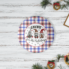 Clan Boswell Modern Tartan Gnome Round Ceramic Ornament FA68 Boswell Modern Tartan Tartan Christmas   