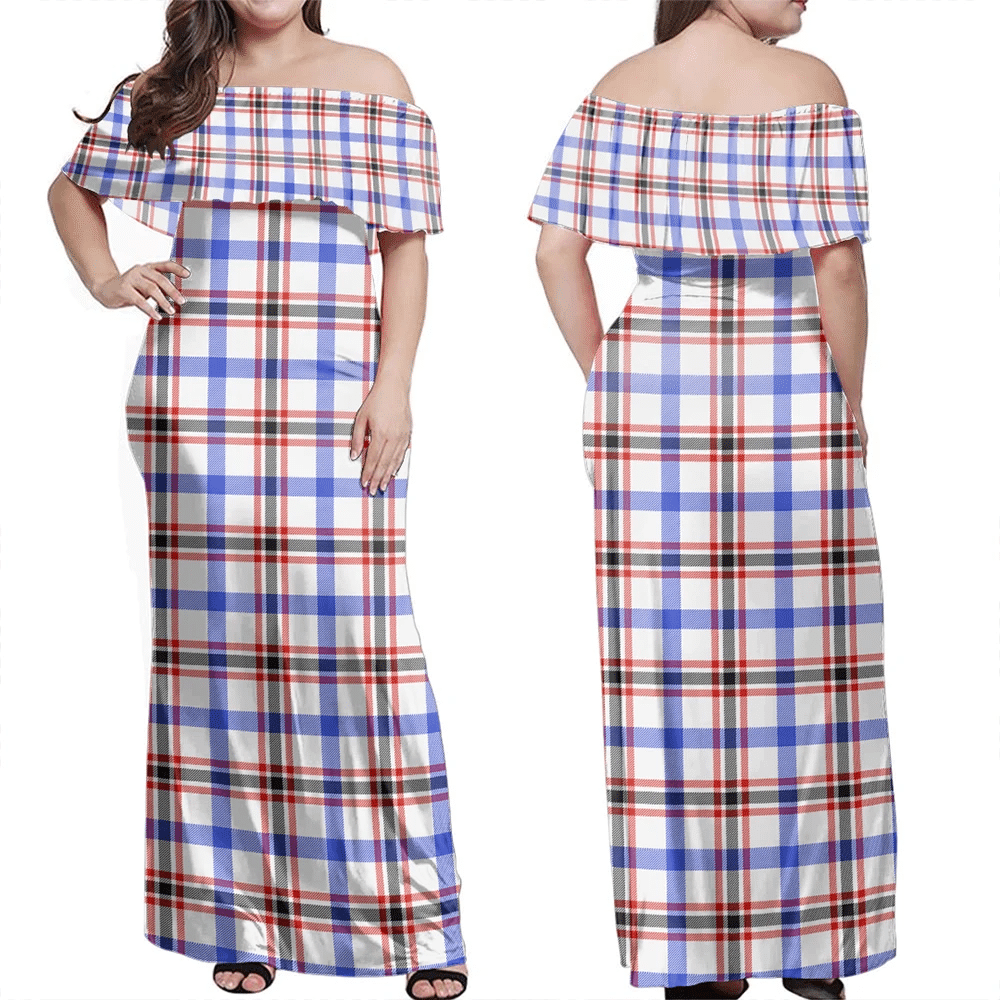 Clan Boswell Modern Tartan Hawaii Dress OU45 Clan Boswell Tartan Hawaii Dress   