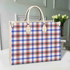 Clan Boswell Modern Tartan Leather Bag BE46 Clan Boswell Tartan Today   