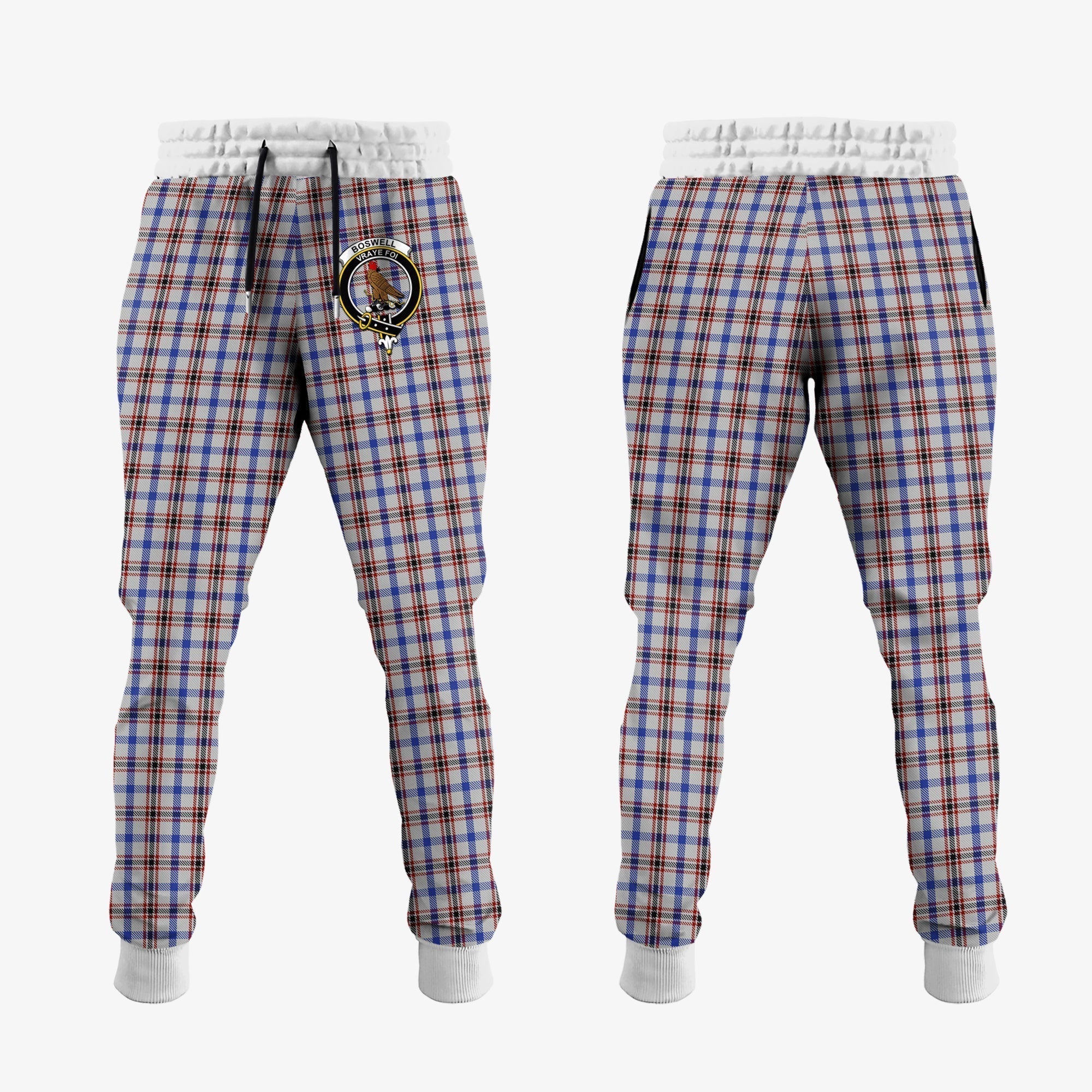 Clan Boswell Tartan Crest Jogger Sweatpants UP25 Clan Boswell Tartan Today   