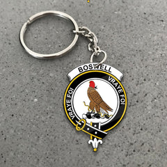 Clan Boswell Tartan Crest Keychain EY82 Clan Boswell Tartan Today   
