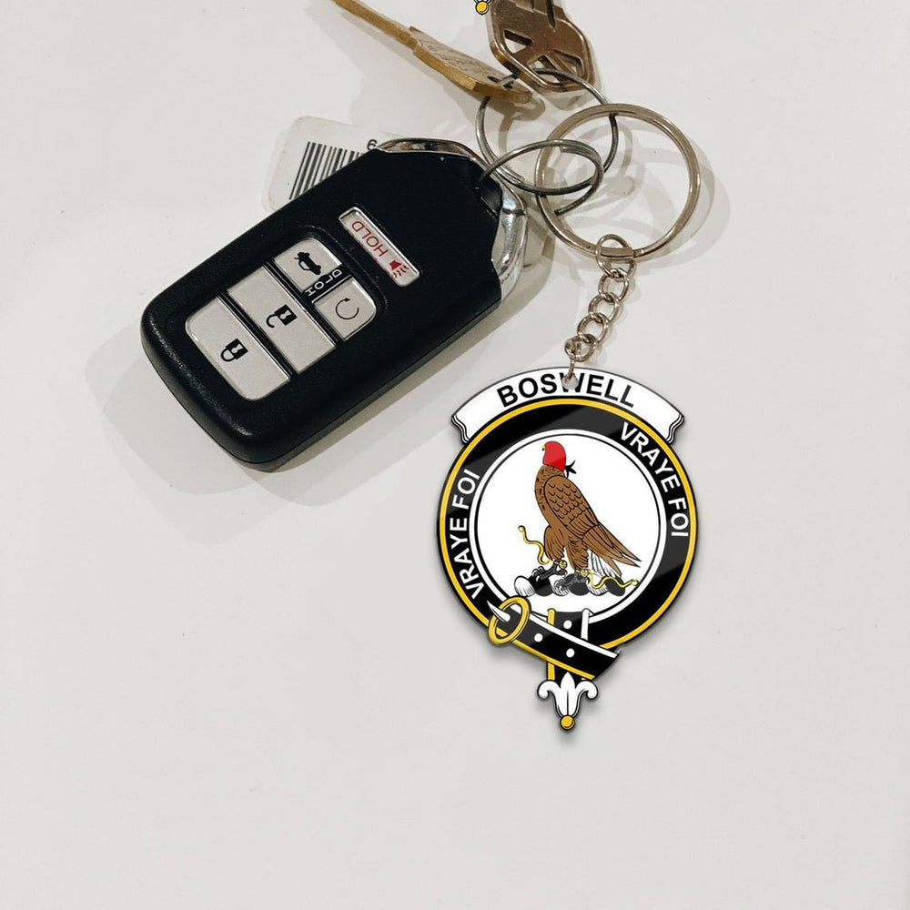 Clan Boswell Tartan Crest Keychain EY82 Clan Boswell Tartan Today   
