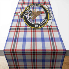 Clan Boswell Tartan Crest Table Runner Cotton JT53 Boswell Tartan Tartan Table Runner   