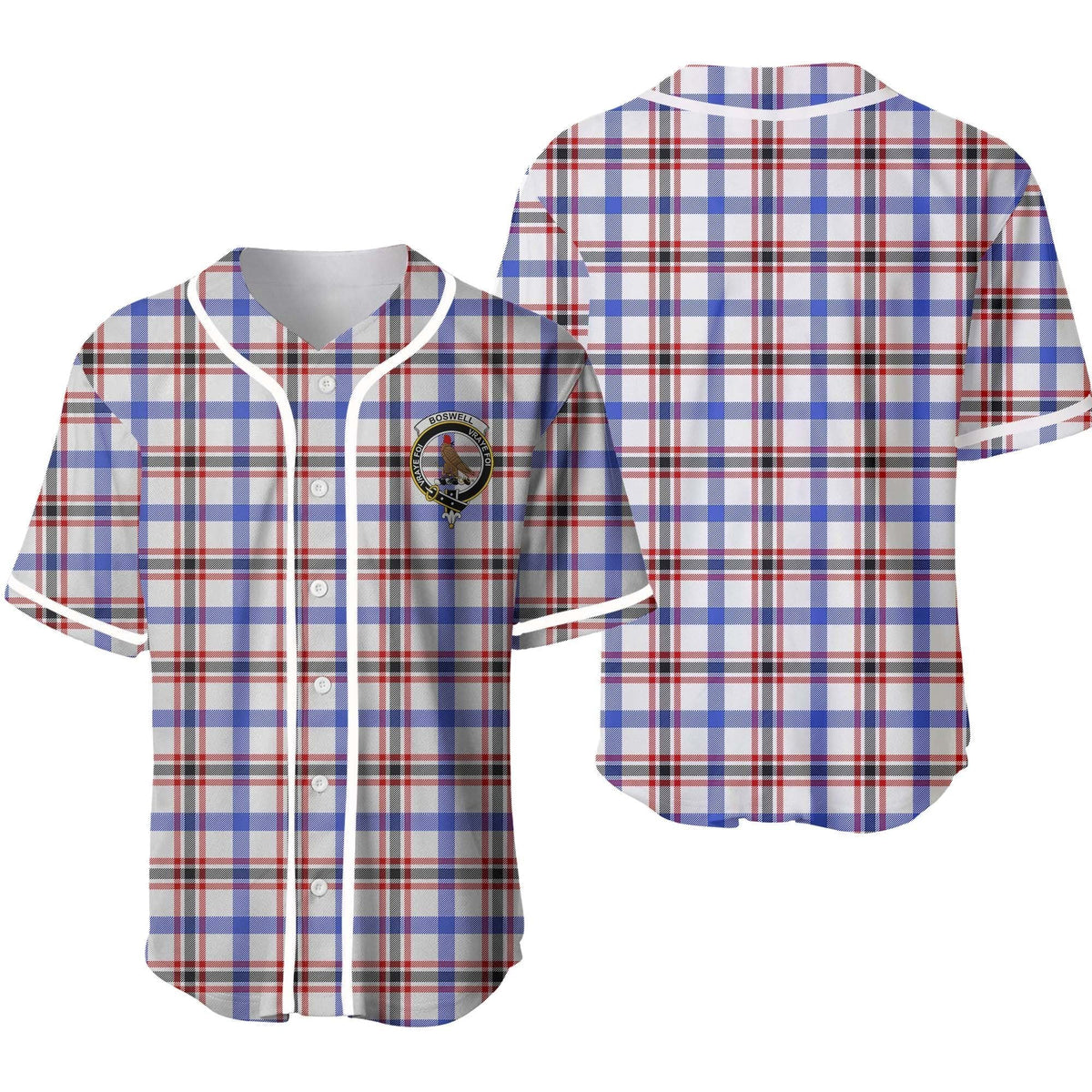 Clan Boswell Tartan Unisex Baseball Jersey EK98DY57 Clan Boswell Tartan Today   