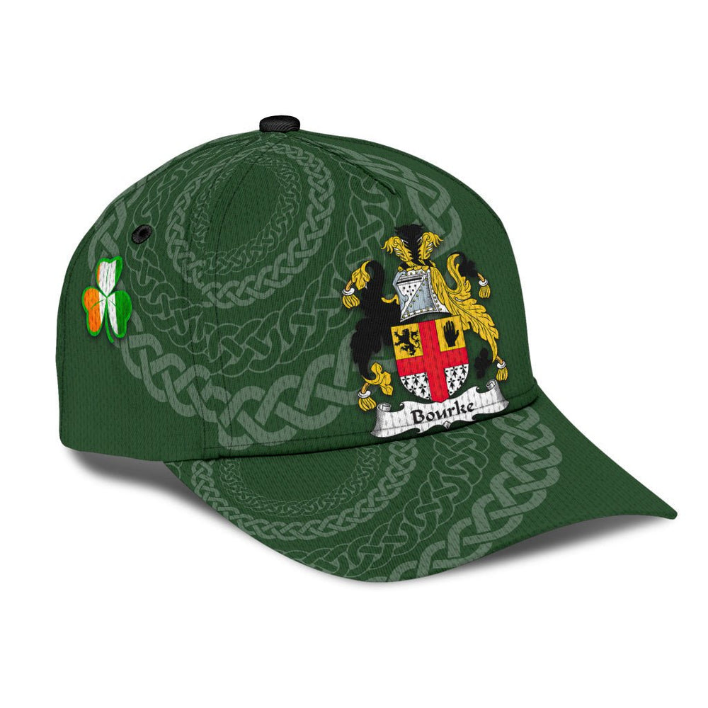 Clan Bourke Coat Of Arms - Irish Family Crest St Patrick's Day Classic CapDP73 Classic Cap - Bourke Coat Of Arms St Patrick's Day Classic Cap Irish Cap   