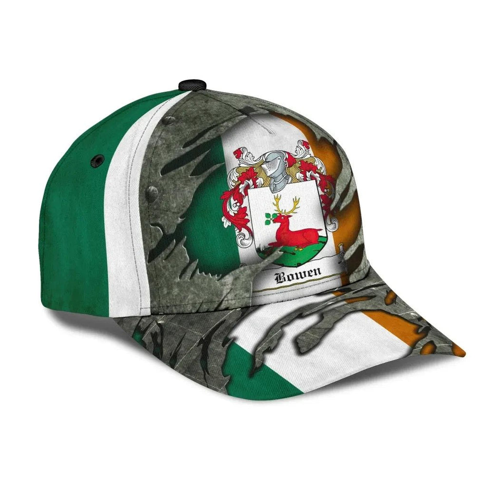 Clan Bowen Coat Of Arms - Irish Family Crest Classic Cap UB87 Bowen Coat Of Arms Irish Cap   