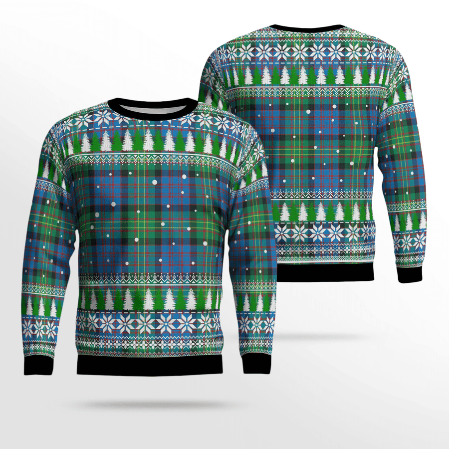 Clan Bowie Ancient Tartan Christmas Ugly Sweater ZD27 Bowie Ancient Tartan Tartan Ugly Sweater   