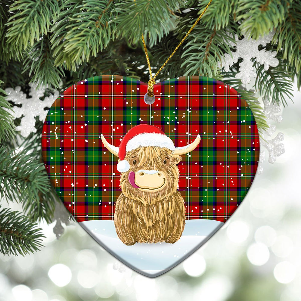 Clan Boyd Modern Tartan Christmas Ceramic Ornament Highland Cows Style TH52 Boyd Modern Tartan Tartan Ornament   