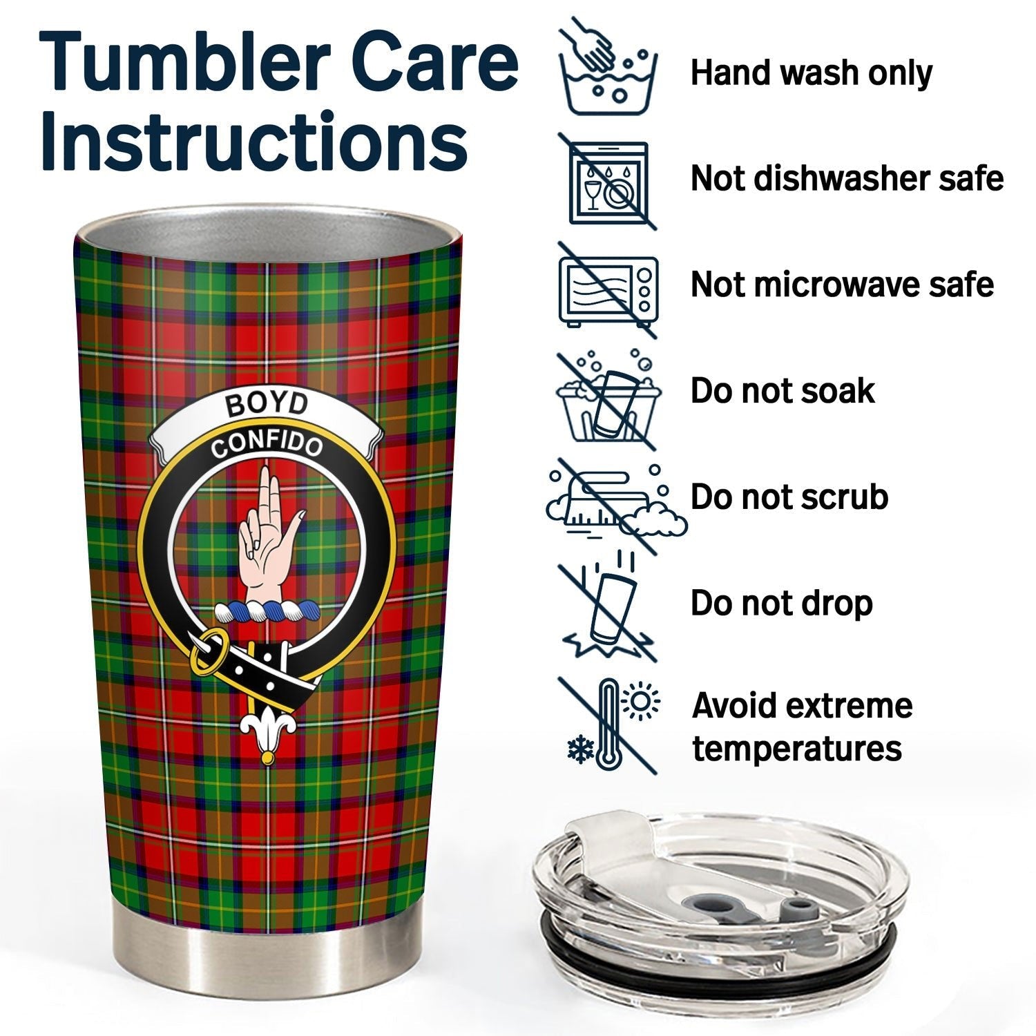 Clan Boyd Modern Tartan Crest Tumbler TA88 Clan Boyd Tartan Today   