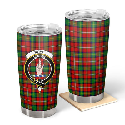Clan Boyd Modern Tartan Crest Tumbler